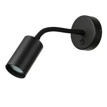 Настенный светильник с выключателем, гибкая черная лампа для чтения, кровать, диван Licht-Erlebnisse, черный