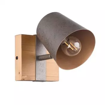 Настенный светильник, серебро, золото, дерево, регулируемый, Ш 11 см etc-shop