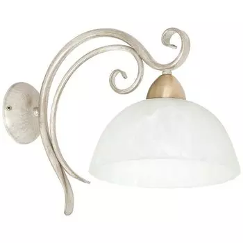 Настенный светильник Shabby Chic "Aurora White" Shabby White Латунь Стекло Металл Настенный светильник Гостиная Прихожая Licht-Erlebnisse