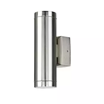 Настенный светильник снаружи вверх вниз GU10 IP64 никель Террасный дом из твердой латуни Современный уличный светильник настенный Licht-Erlebnisse