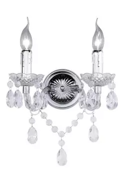 Настенный светильник современный "глянец" хром прозрачный пластик 2-ламповый настенный светильник гостиная прихожая Licht-Erlebnisse