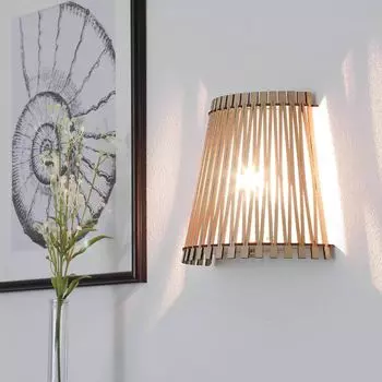 Настенный светильник современный "Sendero" из клена, белого стального дерева, настенный светильник для гостиной, спальни, прихожей Licht-Erlebnisse