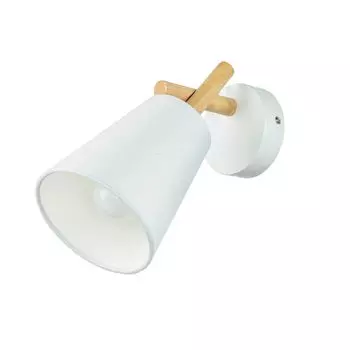 Настенный светильник современный скандинавский "Vaio" дерево ткань дерево белый E27 свет гостиная спальня прихожая Licht-Erlebnisse