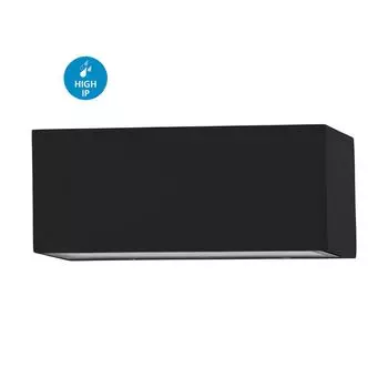 Настенный светильник SPONGANO алюминий черный LED 2X5W 3000/4000/5000/6500K IP65 Д:18,5см В:9см EGLO