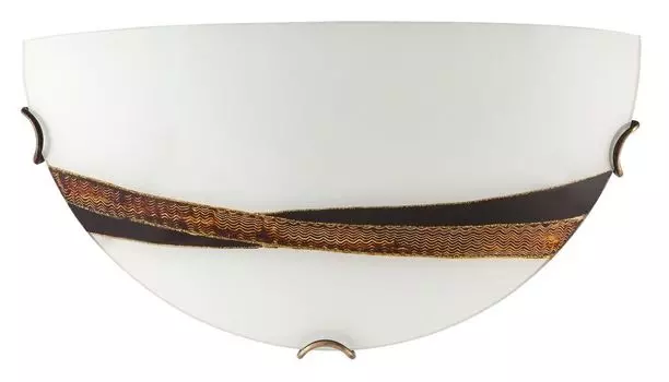 Настенный светильник, стекло, белая бронза, настенный светильник E27 в форме полукорпуса Licht-Erlebnisse