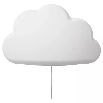 Настенный светильник, светодиод, облака белые, UPPLYST IKEA