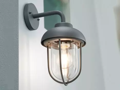 Настенный светильник Trio Leuchten для наружного освещения Duero E27 антрацит, серый