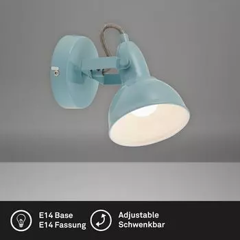 Настенный светильник в стиле ретро, вращающийся спот 1xE14 40Вт 10,5см Mint Briloner