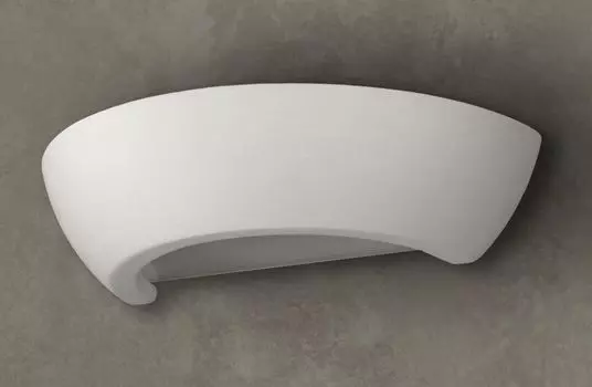 Настенный светильник (вневременной, белый, полураковина) светильник для внутреннего освещения, светильник для прихожей, гипсовый светильник, настенный светильник Licht-Erlebnisse