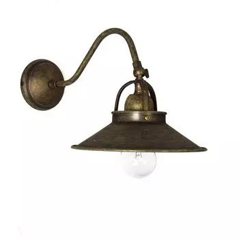 Настенный светильник внутри из твердой латуни в деревенском стиле из бронзы E27, настенный светильник для кухни Licht-Erlebnisse