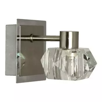 Настенный светильник ZAFIRA 1xG9/33Вт, никель-хром сатиновый/прозрачный L: 100, H: 100, с регулируемой яркостью Prezent