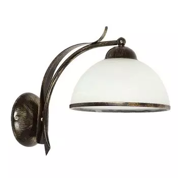 Настенный светильник загородный дом KORFU латунь античный белый стекло металл E27 великолепный настенный светильник спальня прихожая Licht-Erlebnisse