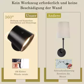 Настенный светильник ZMH, черный