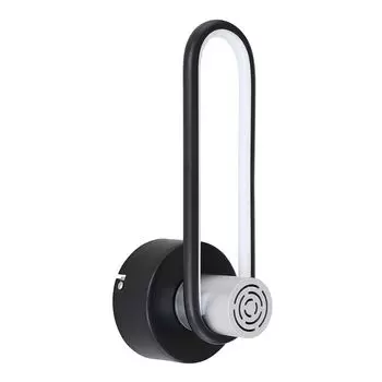 Настенный светодиодный светильник, 10 Вт, 1x светодиод 10 Вт вкл., опал, алюминий etc-shop, черный