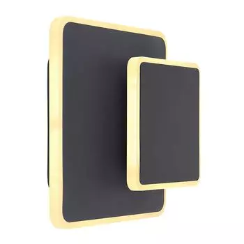 Настенный светодиодный светильник, черный графит, регулируемое пятно, высота 17 см. etc-shop