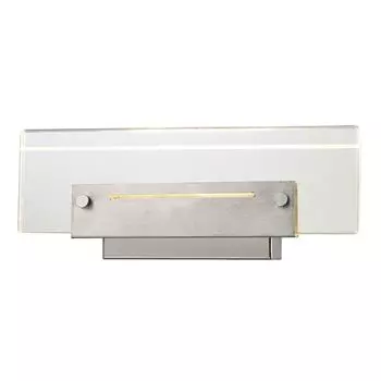 Настенный светодиодный светильник, хром, прозрачный акрил, выключатель, L 26 см etc-shop, серебро