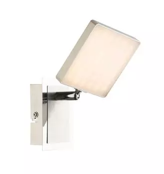 Настенный светодиодный светильник, матовый никель, хром, подвижное пятно, с регулировкой яркости Globo Lighting, белый
