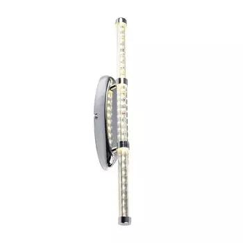 Настенный светодиодный светильник, трубчатый, хром, прозрачный, В 50 см Globo Lighting, серебро