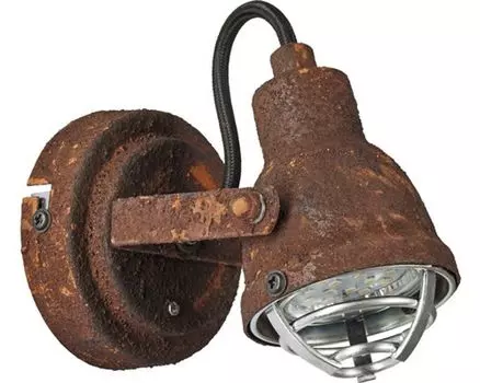 Настенный точечный светильник 1 лампочка В 135 мм Bente ржавый/черный BRILLIANT