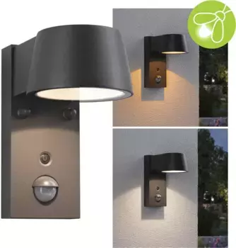 Настенный уличный светильник Paulmann "Capea", 1 лампочка, защита от насекомых Высота: 16,5 см, цвет anthrazit