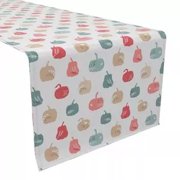 Настольная дорожка, 100% хлопок, 16х90 дюймов, трафареты в виде тыквы.