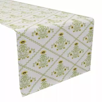 Настольная дорожка, 100 % хлопок, 16x108 дюймов, цветочный 113