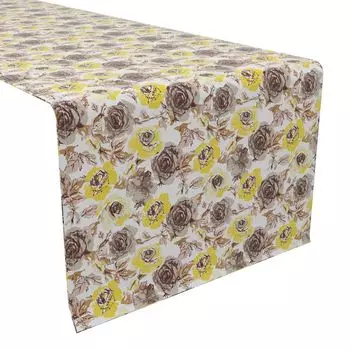 Настольная дорожка, 100 % хлопок, 16x108 дюймов, цветочный 131