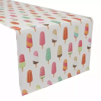 Настольная дорожка, 100 % хлопок, 16x108 дюймов, сладкие летние угощения.