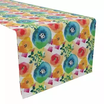Настольная дорожка, 100 % хлопок, 16x108 дюймов, цветочный 192