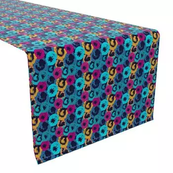 Настольная дорожка, 100 % хлопок, 16x108 дюймов, цветочный 198