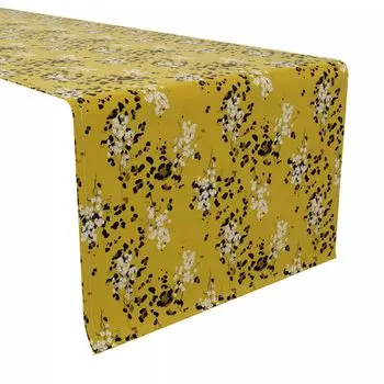 Настольная дорожка, 100 % хлопок, 16x108 дюймов, цветочный сафари.