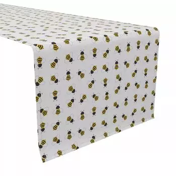 Настольная дорожка, 100 % хлопок, 16x108 дюймов, летающие шмели