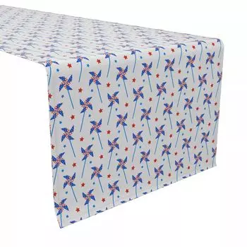 Настольная дорожка, 100 % хлопок, 16x108 дюймов, патриотические вертушки