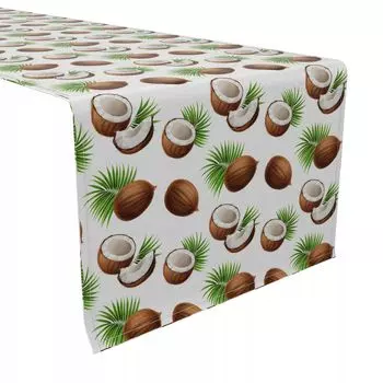 Настольная дорожка, 100 % хлопок, 16x108 дюймов, Coconut Paradise.