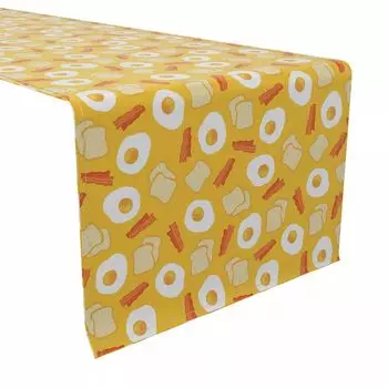 Настольная дорожка, 100 % хлопок, 16x108 дюймов, утренний завтрак.