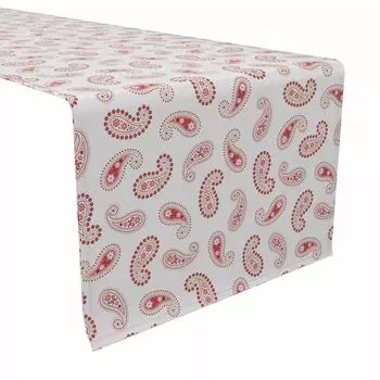 Настольная дорожка, 100 % хлопок, 16x108 дюймов, Cute Pink Paisley