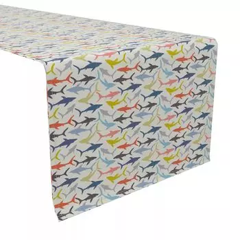Настольная дорожка, 100 % хлопок, 16x108 дюймов Shark Waters