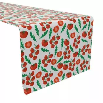 Настольная дорожка, 100 % хлопок, 16x108 дюймов, томатный сад.