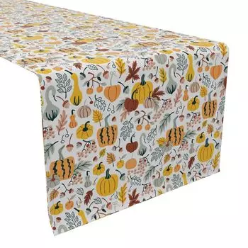 Настольная дорожка, 100 % хлопок, 16x108 дюймов, декор тыквы.