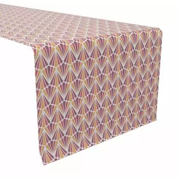 Настольная дорожка, 100 % хлопок, 16x108 дюймов, геометрический античный стиль.