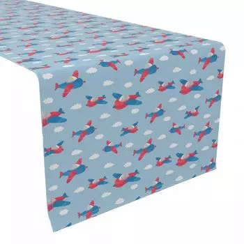 Настольная дорожка, 100 % хлопок, 16x72 дюйма, В облаках