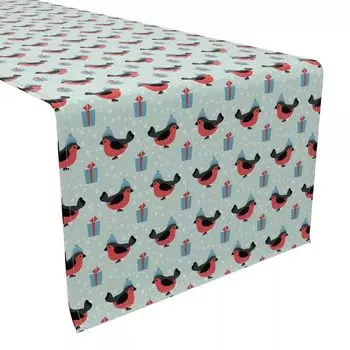 Настольная дорожка, 100 % хлопок, 16x72 дюйма, Winter Cardinals & Presents