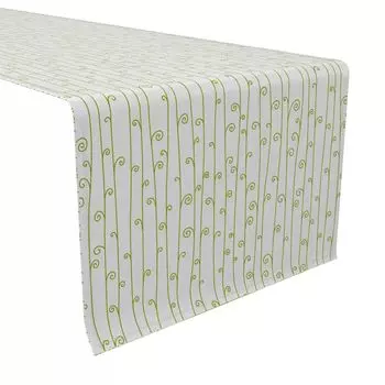 Настольная дорожка, 100 % хлопок, 16x72 дюйма, с закрученными полосками.