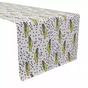 Настольная дорожка, 100 % хлопок, 16x72 дюйма, Modern Banana.