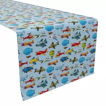 Настольная дорожка, 100 % хлопок, 16x90 дюймов, самолеты