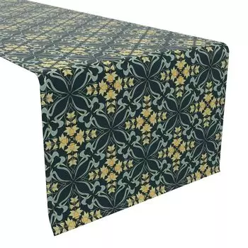 Настольная дорожка, 100 % хлопок, 16x90 дюймов, цветочный 123