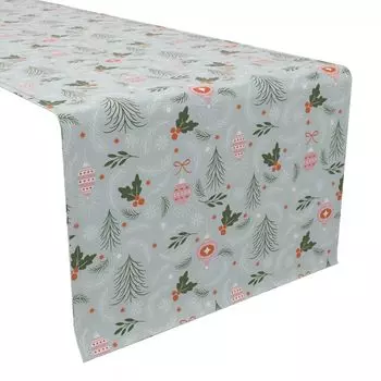 Настольная дорожка, 100 % хлопок, 16x90 дюймов, винтажные орнаменты.