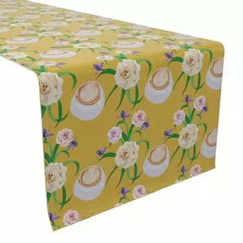 Настольная дорожка, 100 % хлопок, 16x90 дюймов, цветочный 84