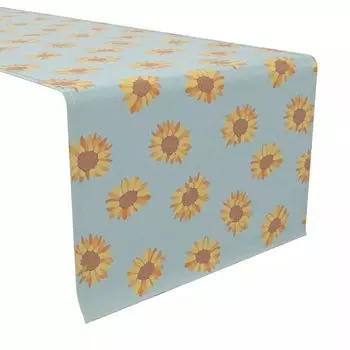 Настольная дорожка, 100 % хлопок, 16x90 дюймов, летний подсолнух.