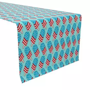 Настольная дорожка, 100 % хлопок, 16x90 дюймов, Patriotic Ice Pops